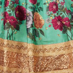 FABPIXEL Printed Semi-Stitched Lehenga & Unstitched Blouse With Dupatta image 2