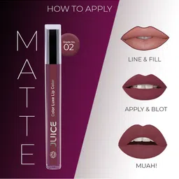 JUICE Color Luxe Bio Retinol Moisturising SPF15 Matte Lipstick 2.5ml - Shade M02 image 5