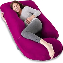 J SHAPE Polyester Fibre Solid Pregnancy Pillow Pack of 1-image-28