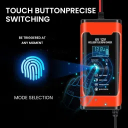 serplex Car Battery Charger 6A 12V with Repair Mode LCD Display Digital Battery Tester image 5