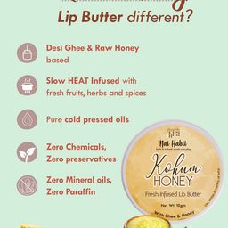 Nat Habit Set of 2 Kokum Honey Fresh Infused Lip Butter with Ghee  Honey - 10 g each image 4