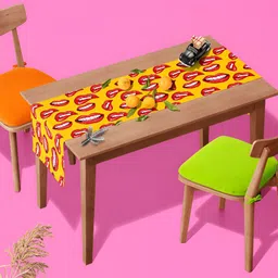 ArtzFolio Yellow & Red Digital Printed Table Runner image 2