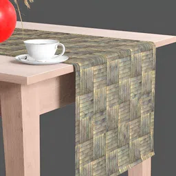 ArtzFolio Grey & Brown Digital Printed Table Runner image 2