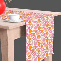 ArtzFolio White & Pink Digital Printed Table Runner image 2