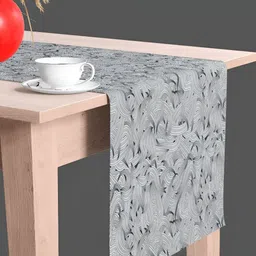 ArtzFolio White & Black Digital Printed Table Runner image 2