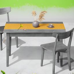ArtzFolio Orange Geometric-Printed Edge To Edge Table Runner image 4