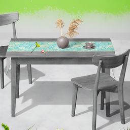 ArtzFolio White & Blue Digital Printed Table Runner image 4