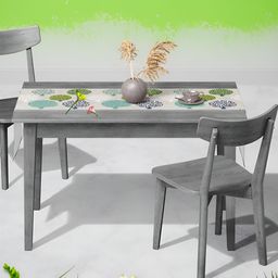 ArtzFolio Off White & Green Digital Printed Table Runner image 4