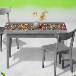ArtzFolio White & Green Digital Printed Table Runner image 4