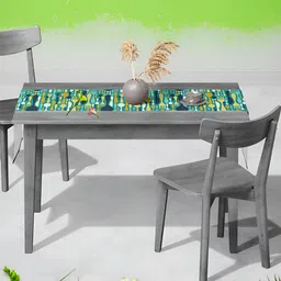 ArtzFolio Green & Beige Abstract Printed Table Runner image 4