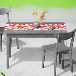 ArtzFolio White & Red Digital Printed Table Runner image 4