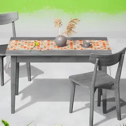 ArtzFolio White & Green Digital Printed Table Runner image 4