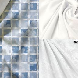 ArtzFolio Grey & Blue Checked  Printed Dining Centre Table Runner image 5