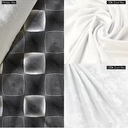 ArtzFolio Black & Grey Geometric Printed Dining Center Table Runner image 5
