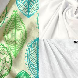 ArtzFolio Cream Colored & Green Digital Printed Table Runner image 5
