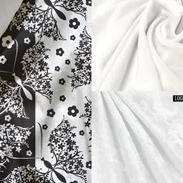 ArtzFolio Black & White Geometric-Printed Edge To Edge Table Runner image 5