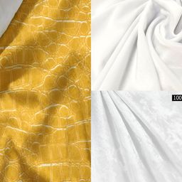 ArtzFolio Mustard Yellow & White Digital Printed Table Runner image 5