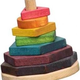 Organic Toys Wooden Rainbow Colour Shapes Medium Toothbrush-image-14