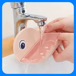 Fish Shape Cute Adhesive Waterproof Wall Mounted Soap Dish(PACK OF 1)-image-87