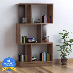Checkers Engineered Wood Open Book Shelf-14