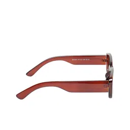GARTH Unisex Brown Lens & Brown Square Sunglasses with UV Protected Lens image 5
