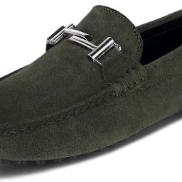 Green Italian Suede Leather Casual Loafers for Men (ITSUD) Size 8 Loafers For Men-image-64