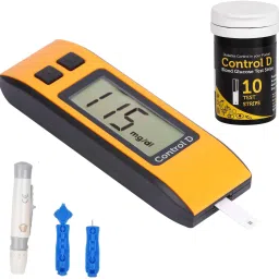 Digital Sugar Testing Glucose Monitor Machine with 10 Strips Glucometer-16