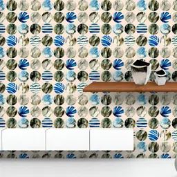 ArtzFolio Printed UV-Resistant Anti-Bacterial Abstract Palm Leaves Pattern Peel & Stick Wallpaper-image-36