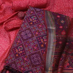 Meena Bazaar Floral Printed Unstitched Dress Material-image-8