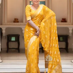 VASTRAHUT Woven Design Zari Banarasi Saree-picture-14