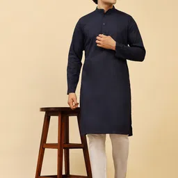 SKAVIJ Men Regular Pure Cotton Kurta with Pyjamas-image-57