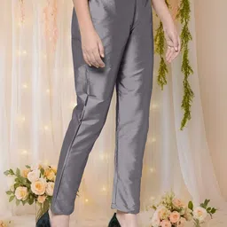 Moda Rapido Women Taffeta Silk Pant with Lining Inside and Pockets-picture-46