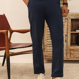 PRIMAL GRAY Men Easy Wash Chinos Trousers-image-63