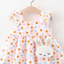 LULU & SKY Polka Dot Print Flutter Sleeve Fit & Flare Dress-image-60