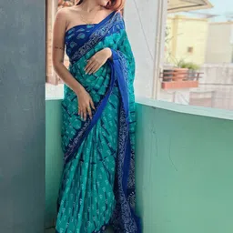 HERE&NOW Pure Cotton Handloom Ikat Saree-image-51