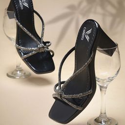 carrito Women Embellished Open Toe Block Sandals-14