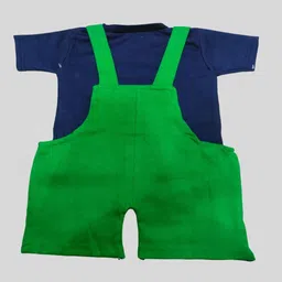 BAESD Infants Printed Pure Cotton Dungaree With T-Shirt image 2