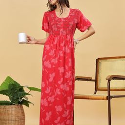 9shines Label Women Floral Printed Maxi Nightdress-image-71