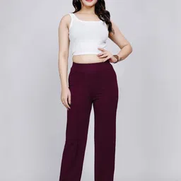NU CLOTHS Women Pack Of 2 Original Straight Fit High-Rise Trousers-picture-36