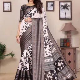 KALINI Floral Zari Silk Blend Saree-image-91