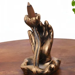 INTERNATIONAL GIFT Gold-Plated Flower On Hand Back Flow Smoke Fountain Figurine Showpiece-image-47