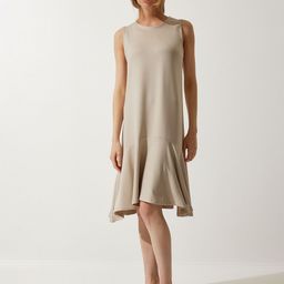 Happiness istanbul Solid Sleeveless A-Line Dress-image-76