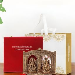 INTERNATIONAL GIFT Brown Laxmi Ganesh Religious Idol Showpiece-image-96