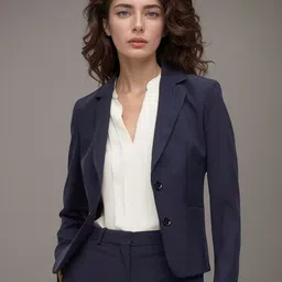 Rocksy Notched Lapel Single-Breasted Blazer-47