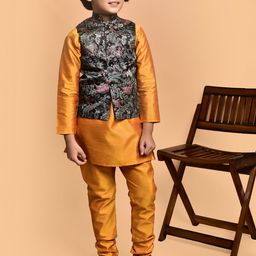 PRINTINDIA Boys Mandarin Collar Regular Straight Kurta with Pyjamas-image-53
