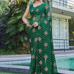 KALINI Bandhani Printed Pure Chiffon Saree-image-92