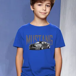 LONDON STREETS Boy's Typography Printed Round Neck Cotton T-shirt-39
