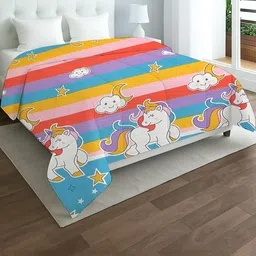 IVAZA Multicoloured Floral Microfiber AC Room 210 GSM Double Bed Comforter-19