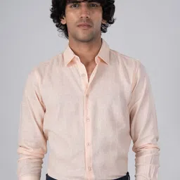 Tailoraedge Men Premium Tailored Fit Solid Spread Collar Formal Shirt-picture-25