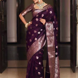 KALINI Woven Design Silk Blend Designer Banarasi Saree-picture-31
